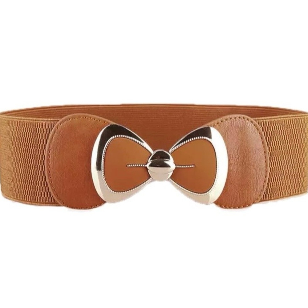 Elegant Brown Bow Belt